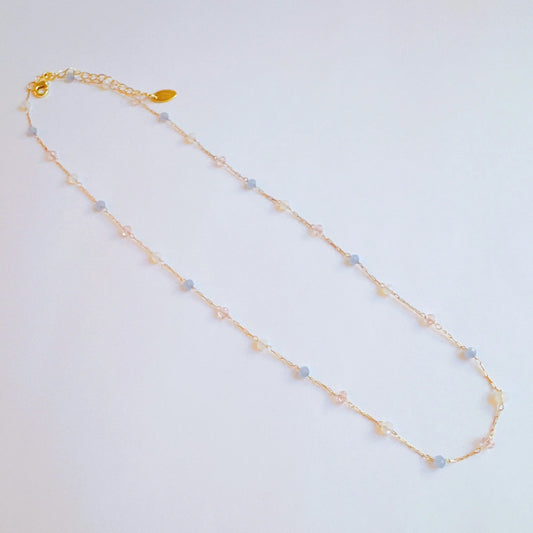 Pastel Water Drop Chain Necklace